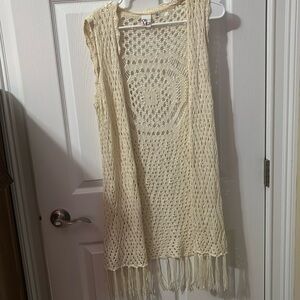 Cream knitted duster